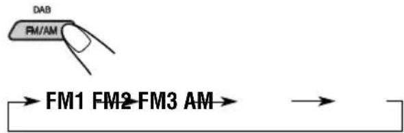 JVC KDLH1000R - Select the band (FM1 - 3, AM). - 1