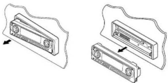 JVC KDLH1000R - Comment détacher le panneau de commande - 2
