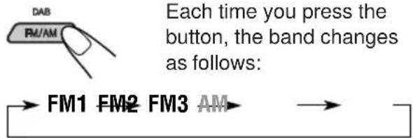 JVC KDLH1000R - Select the FM band (FM1 – 3) you want to store FM stations into. - 1