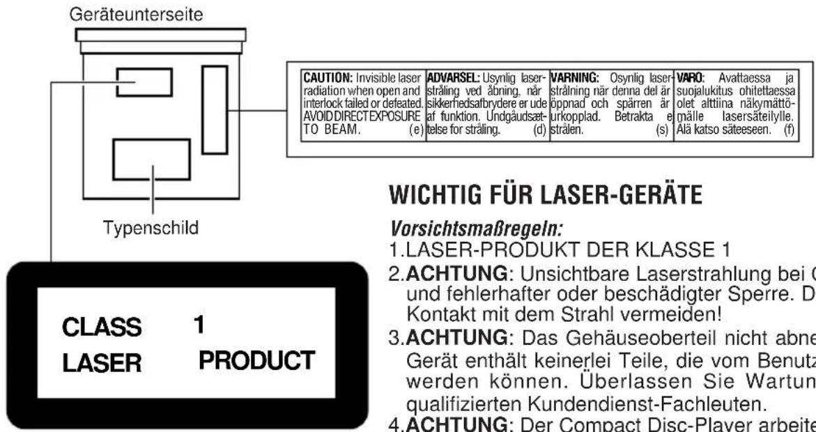 JVC KDLH1000R - Abbildung und Position der am Gerät befindlichen Aufkleber - 1