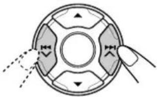 JVC KDLH1000R - Verschieben Sie den Cursor auf die nächste (oder vorherige) Zeichenposition. - 1