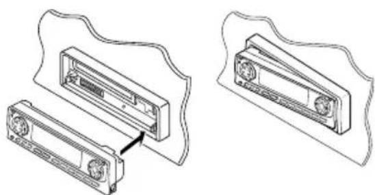 JVC KDLH1000R - Führen Sie die rechte Seite der Schalttafel in die Nut des Schalttafelhalters ein. - 1