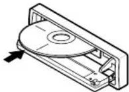 JVC KDLH1000R - Eine Disc in den Ladeschlitz einschieben. - 1
