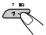 JVC KDLH7R - Press and hold the number button (in this example, 1) for more than 2 seconds. - 1