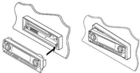 JVC KDLH7R - Attaching the control panel - 1