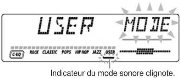 JVC KDLH7R - Appuyez sur EQ (égaliseur) pendant que "MODE" apparaît sur l'affichage. - 2