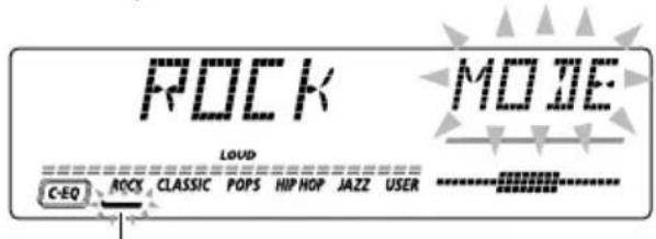 JVC KDLH7R - Press EQ (equalizer) while "MODE" still on the display. - 2