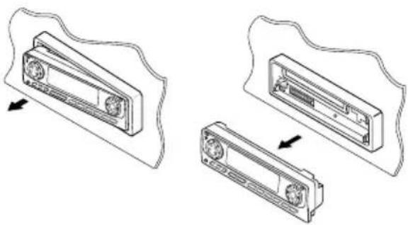 JVC KDLH7R - Detaching the control panel - 2