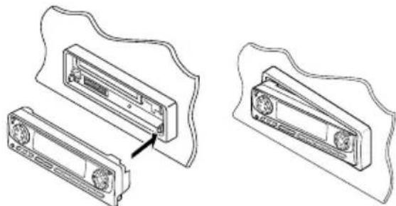 JVC KDLH7R - Hoe moet u het bedieningspaneel weer op zijn plaats bevestigen? - 1