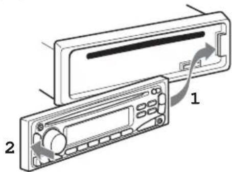 AIWA CDCX504MP - To attach the front panel - 1