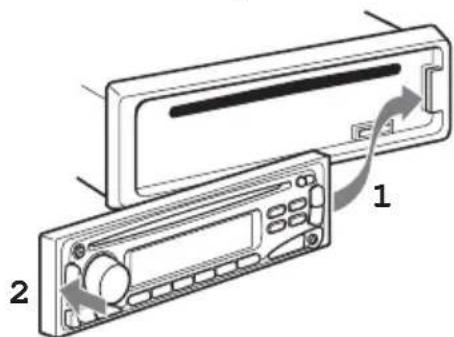 AIWA CDCX504MP - Pour rattacher le panneau avant - 1