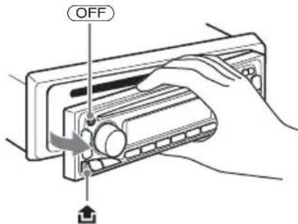 AIWA CDCX504MP - To detach the front panel - 1