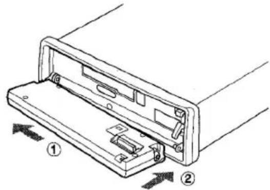 AIWA CTFX719M - Attaching the front panel - 1