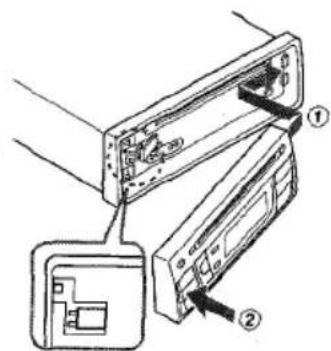 AIWA CDCX10 - Attaching the control panel - 1