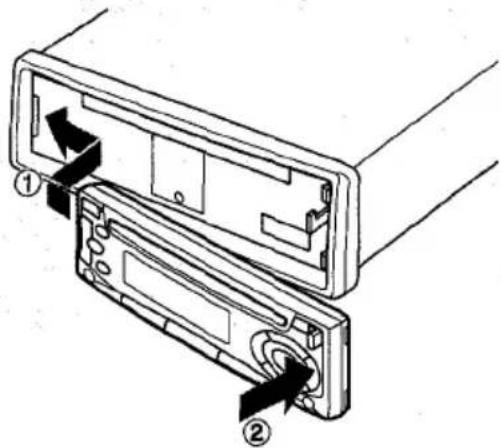 AIWA CDCX116 - DETACHING AND ATTACHING THE FRONT PANEL - 3
