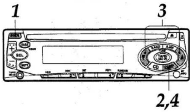AIWA CDCX116 - REGLAGE DE L'HORLOGE - 1