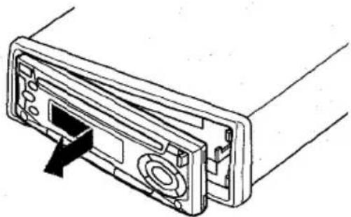 AIWA CDCX116 - DETACHING AND ATTACHING THE FRONT PANEL - 2