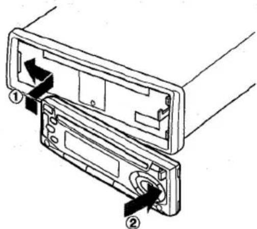 AIWA CDCX116 - DETACHEMENT ET FIXATION DU PANNEAU AVANT - 3
