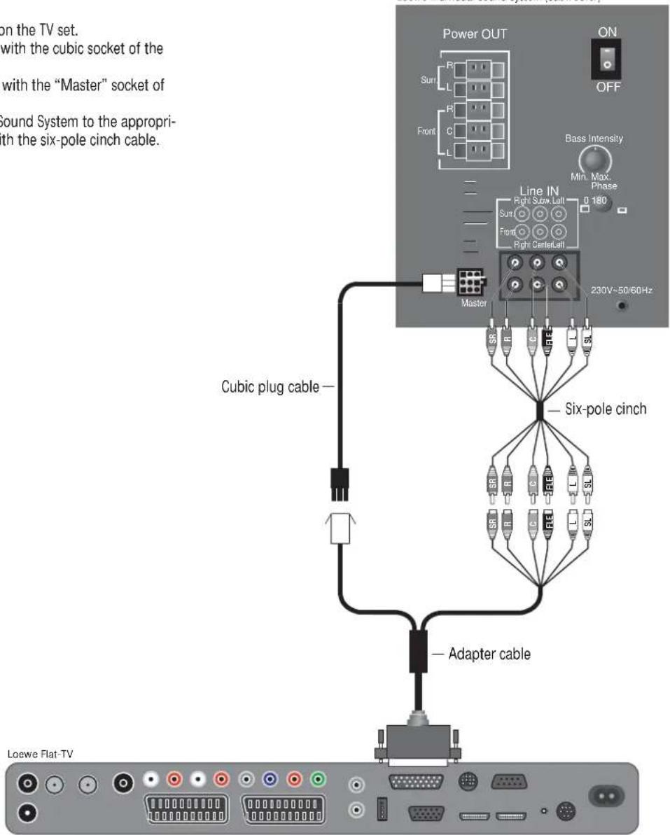 LOEWE Satellite Centerspeaker Compose - Wiring Loewe Flat-TV (from L2700) – Individual Sound - 1