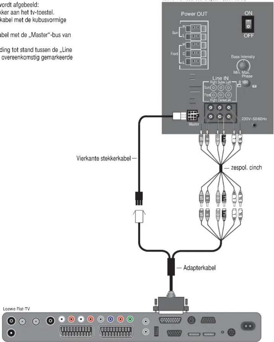 LOEWE Satellite Centerspeaker Compose - Bekabeling Loewe Flat-TV (vanaf L2700) – Individual Sound - 1