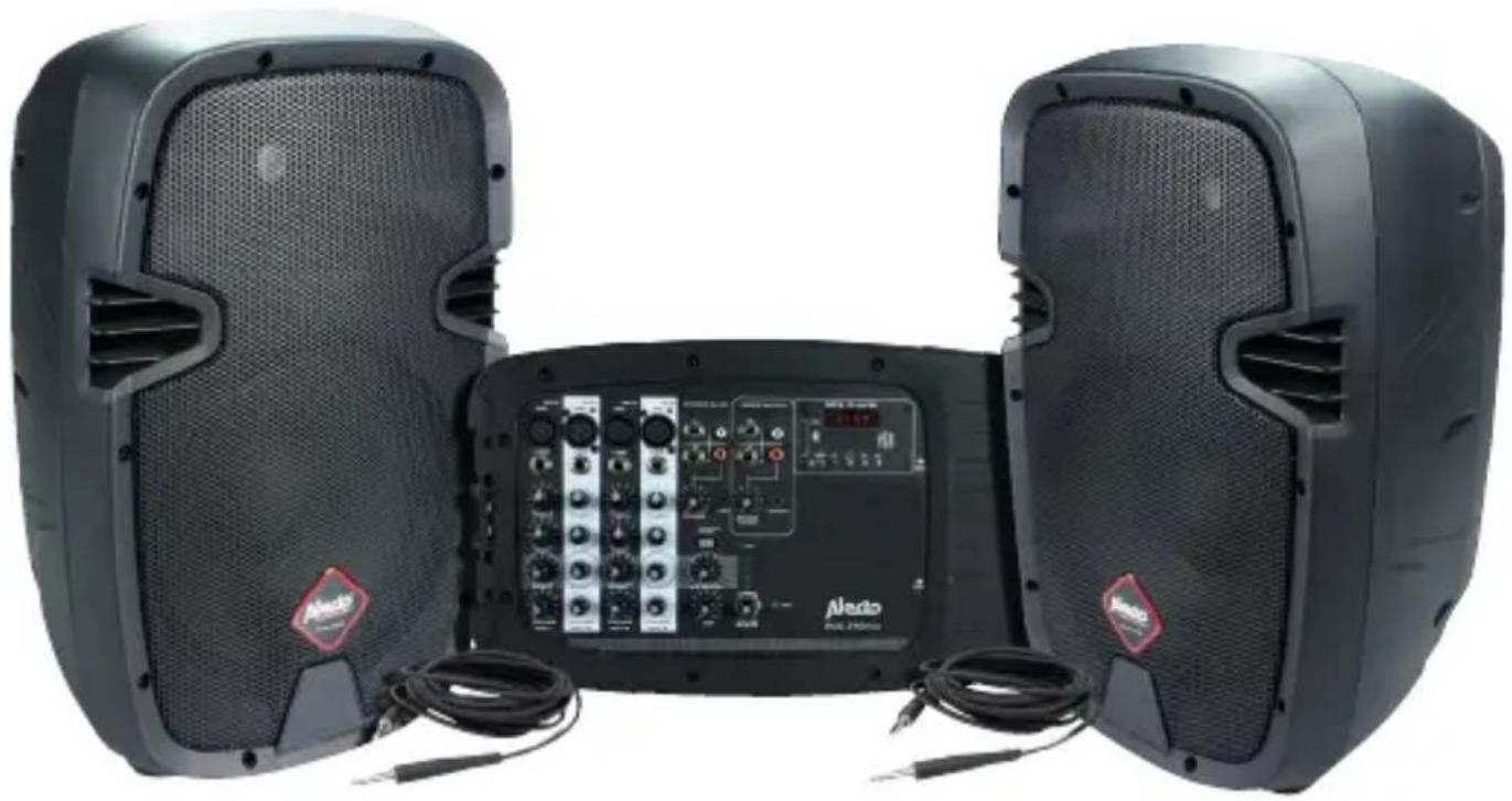 ALECTO PAS210mix - Amplificateur de table de mixage avec 2 haut-parleurs - 1