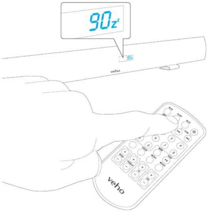 Veho Azuro Soundbar - Einstellen des Sleep-Timer 7. Wiedergabe-Modi - 1