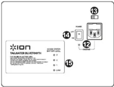 ION TAILGATER BLUETOOTH SAMS-STEP BATTERY LEVEL 1 2 3 4 5 6 7 8 9 10 11 12 13 14 POWER ON ON ON ON ON ON ON ON ON ON ON ON ON ON ON ON ON ON ON ON ON ON ON ON ON ON ON ON ON ON ON ON ON ON ON ON ON ON ON ON ON ON ON ON ON ON ON ON ON ON On
