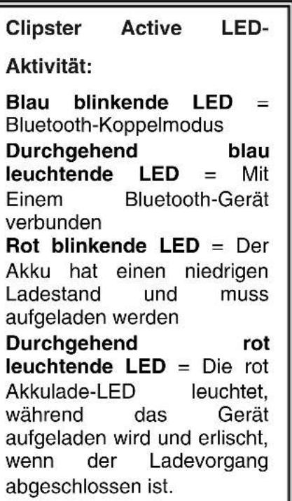 ION Clipster Active - Koppeln eines Bluetooth-geräts - 1