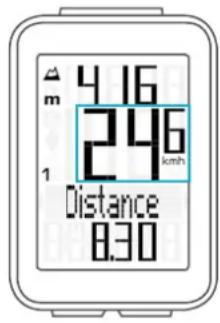 VDO M4 WR - Vitesse actuelle - 1