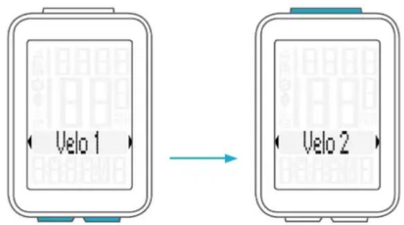 VDO M4 WR - Choix du vélo - vélo 1 ou vélo 2 - 2