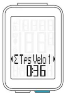 VDO M4 WR - La touche bike permet alors d'accéder au temps total. - 2