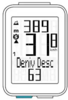 VDO M4 WR - Dénivelé en descente - 1