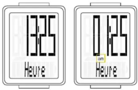 VDO M2 WR - Heure actuelle - 1