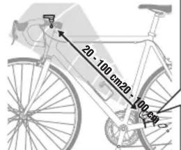CAT EYE Strada CCRD400DW - L'aimant fait face au capteur dans la zone du capteur. - 2