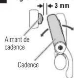 CAT EYE Strada CCRD400DW - Régler et fixer l'intervalle entre l'aimant et le capteur - 1