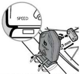 Bryton Rider 20 plus - Installer le Capteur de vitesse/cadence/ double (optionnel) - 5