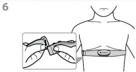 Bryton Rider 20 plus - Installer la sangle de fréquence cardiaque (optionnel) - 7