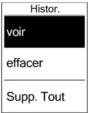 Bryton Rider 20 plus - Afficher les infos des exercices/entrainements - 1