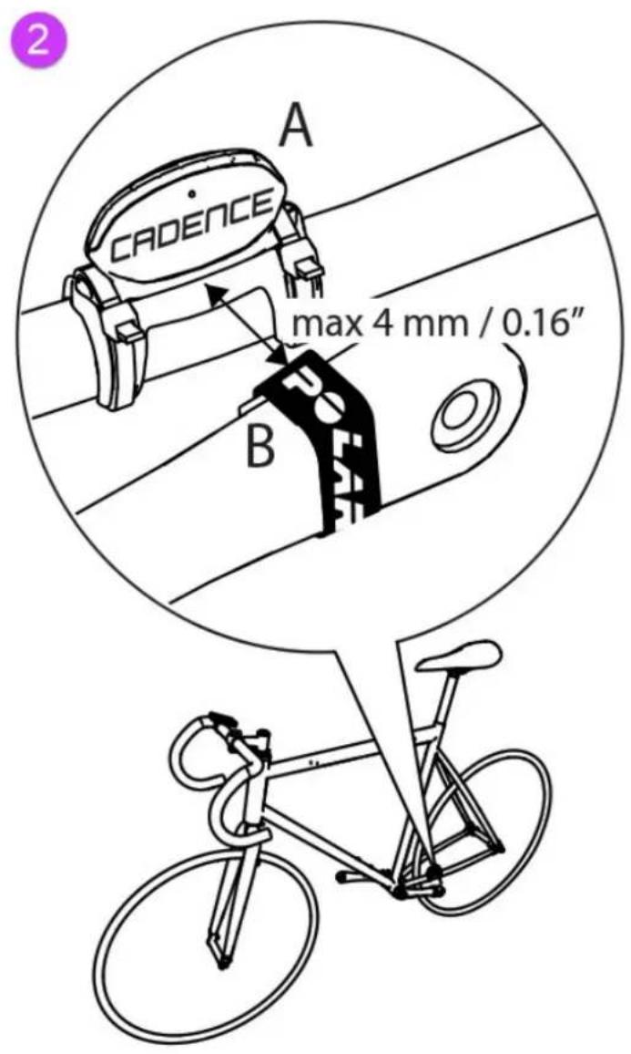POLAR Cadence Sensor Y6 - INSTALLER LE CAPTEUR DE CADENCE - 2