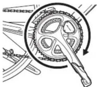 PIONEER SGYPM900H90 - Draai de krukset van de fiets eenmaal rond om de zender te starten. - 1