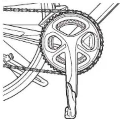 PIONEER SGYPM910H - Position the crank arm so it is perpendicular to the ground, pointing downward. - 1