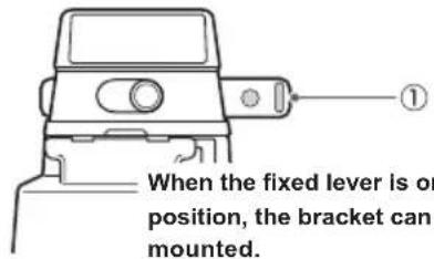 PIONEER SGXCA900 - Check the position of the fixed lever on the bracket. - 1