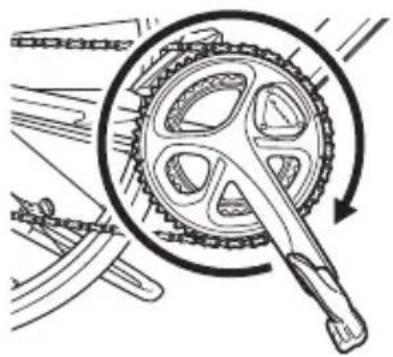 PIONEER SGXCA500 - Rotate the bicycle's crank set more than three rotations to start the left and right transmitters. - 1
