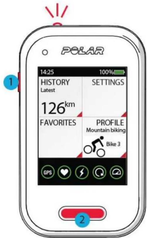 POLAR V650 - FONCTIONS DES BOUTONS - 1