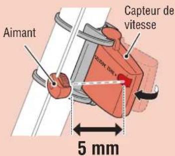 CAT EYE Urban Wireless plus CCVT245W - Ajuster le capteur de vitesse et l'aimant - 4