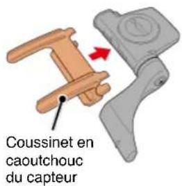 CAT EYE Strada Smart CCRD500B - Attachez temporairement le capteur sur la gauche de la base arriere. - 2