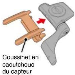 CAT EYE Strada Smart CCRD500B - Attachez temporairement le capteur sur la gauche de la base arrêté. - 2