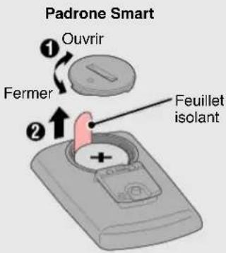 CAT EYE Strada Smart CCRD500B - Retirez le feuillet isolant de l'compteur smart. - 1
