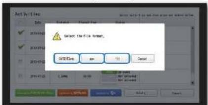 CAT EYE Stealth evo plus CCGL51 - Cliques sur le format de fichier pour l'exportation - 1