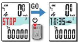 CAT EYE Stealth evo plus CCGL51 - Verifiez que l'icone de reception du signal GPS (allume, puis appuyez sur le bouton - 1